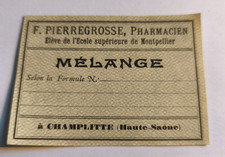 Ancien Vintage 10 Étiquettes MELANGE Apothicaire Pharmacie  Neuf