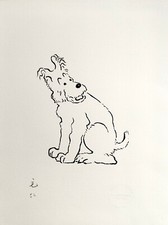 TChANG-TCHANG-Jen Snowy Signed Lithograph Tribute to Hergé