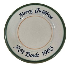 Louisville Stoneware Plate Merry Christmas PSI Boule 1983 8"