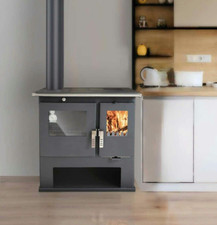 Cuisinière Poêle à Bois Verso CS  Tube de fumée à gauche 7,7kw.  EEK- A +
