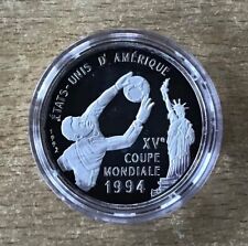 Congo 500 Francs 1992 But Freiheit-Statue Football Pp Pièce D'Argent Certificat