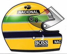 Ayrton SENNA  right helmet Sticker vinyle laminé droit