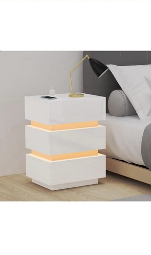 Table chevet blanc - table,