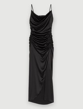 Maje Robe Longue Drapée