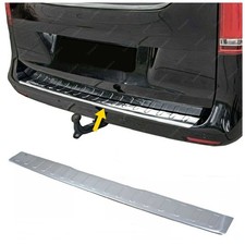 CHROME REAR BUMPER PROTECTOR + GLOSSY SCRATCH GUARD FOR MERCEDES VITO W447 2014+