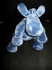 doudou peluche âne Paco bleu