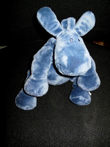 Doudou peluche âne - âne, bleu