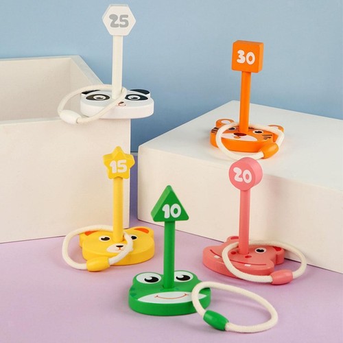 Bois animal anneau lancer - en,