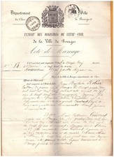 BOURGES / coat of arms (18) Jean-Baptiste ROBIN / STONE TAILOR in 1859