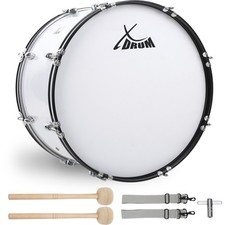 Grosse Caisse de Batterie Tambour Bas Marche Orchestre 26''x12'' avec Maillet