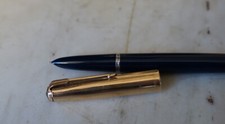STYLO PLUME PARKER 51 EN RESINE BLEU NUIT & PL. OR - PLUME OR MOYENNE - RARE