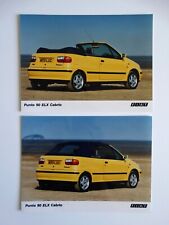 2 x FIAT PUNTO 90 ELX CABRIOLET PRESS PHOTOGRAPHS (not brochure)