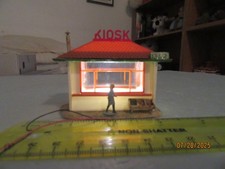 HO -  Faller 135/11 LED Illuminated  Kiosk 3" x 2" x 3" w/ Added Accessories