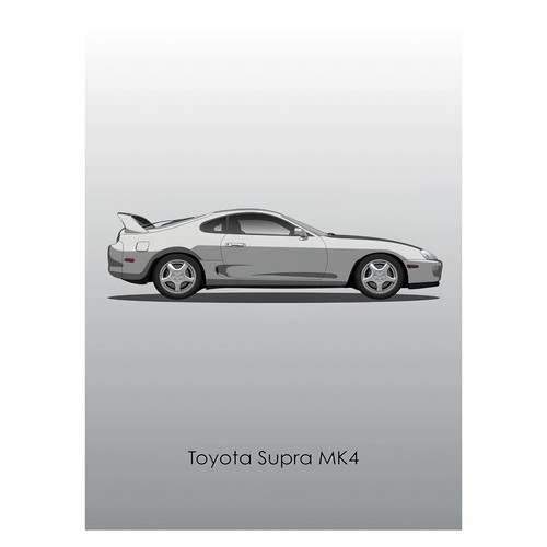 Affiche illustrative toyota - illustrative,