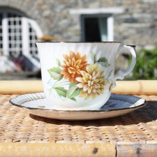 English Heritage English Porcelain Tea Cup + Saucer Month October