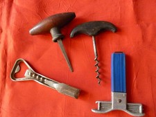 4 antique corkscrews