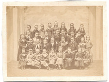 Girls Class Photo circa 1865 Albumin 17x11 Size