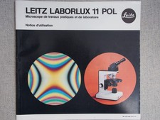 Notice d'utilisation microscope Leitz Laborlux Pol