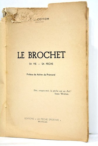 Livre ancien cottom brochet - livre,