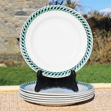 Set of 6 Antique Ceranord Ondine Model Flat Plates