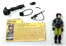 GI JOE ARAH Night Force Sneak Peek Action Figure complete w/ file 1988