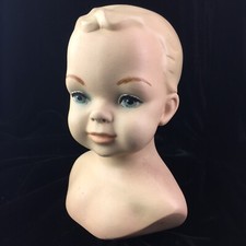 Mannequin Toddler Child Boy Store Display Vintage Bust Head & Shoulders 1950’s
