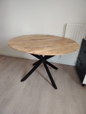 table ronde bois pied fer