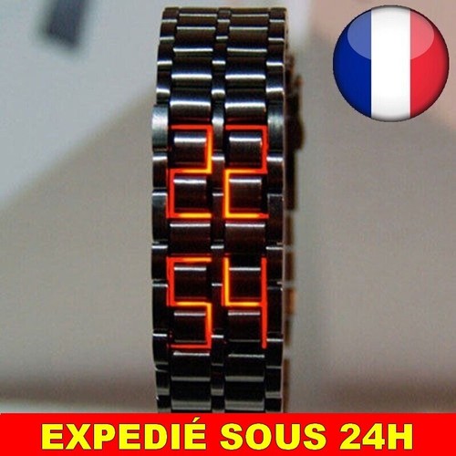 Montre numérique métal - montre,