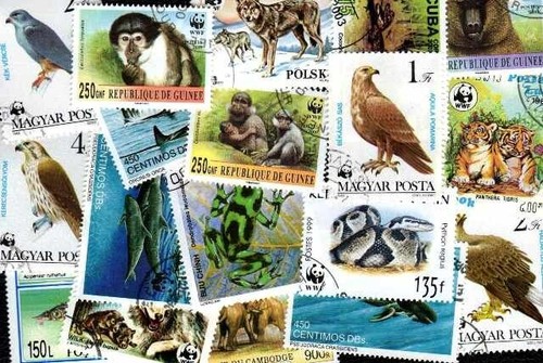 Animaux wwf 100 timbres - animaux,