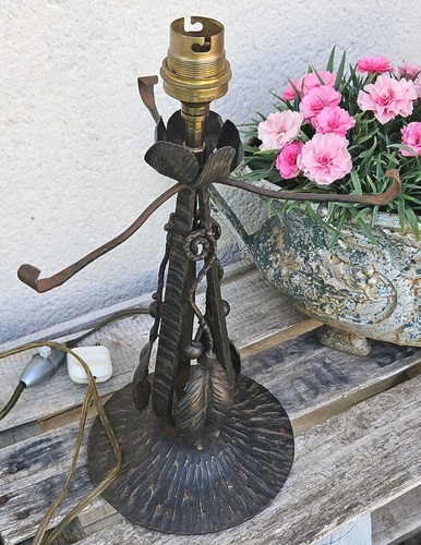 Ancien pied lampe fer - pied, de