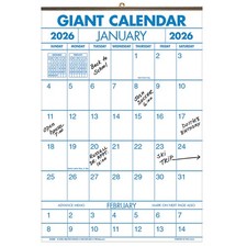 Large 1 Year Vertical Wall Calendar  -  14 ¼ in. x 21 ¾ in.
