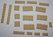 19 Lego Tan Brick ref 3460 3022 3710 3020 3023 pour Star Wars ,Egypte etc