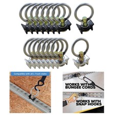 Lot de 8 rails d'ancrage à