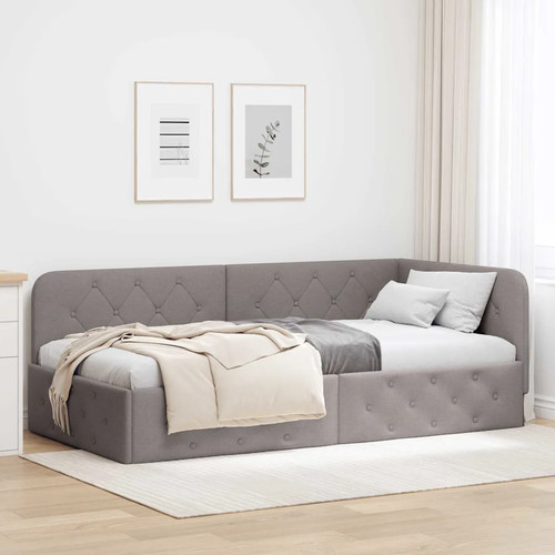 Cadre lit angle tissu - de,