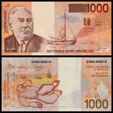 ?? Belgium 1000 francs ND 1997 Permeke / Boat  P 150  Crisp UNC