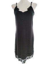 CULTURE Robe à Bretelles pour Femmes Broderie de dentelle Noir L Sans manches