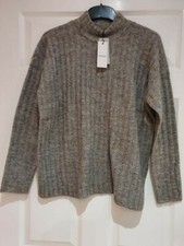 Pull femme col haut en laine