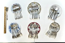 72 Forks - CAKE Salad DESSERT Silverplate Place Settings 6 Matching Wedding VTG