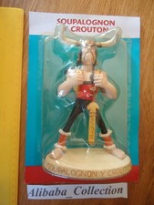 FIGURINE SOUPALOGNON Y CROUTON HISPANIE ATLAS ASTERIX RESINE PLASTOY Astérix