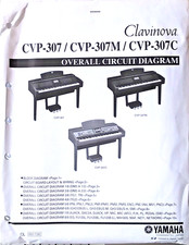 Yamaha CVP-307 307M 307C Clavinova Piano Original Overall Circuit Diagram Sheets