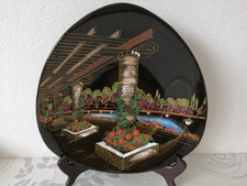 Ancienne Assiette Décorative Vernissé de LONGWY Inaltérable PERGOLA LYON