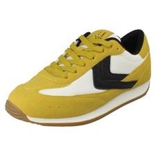 Baskets Jaunes À Lacets Pour Femmes Elle Sport En Mousse À Mémoire "F7R364"