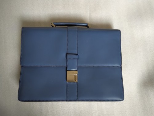 Cartable cuir bleu - cuir,