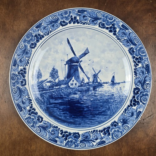 Plat mural delft blauw - blauw, xl