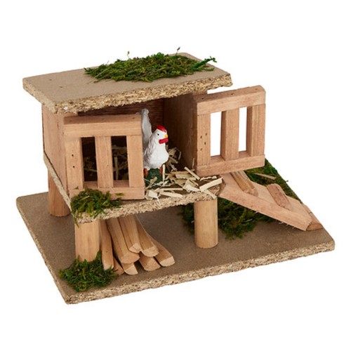 Poulailler crèche noël déco - crèche,