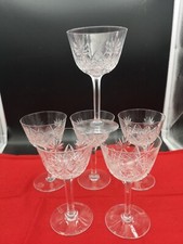 Val Saint Lambert Cristal 6 water glasses model Sigismond Yvette (b8) 