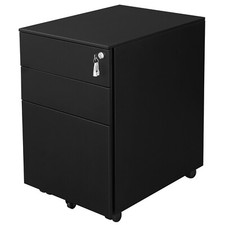 CAISSON MOBILE A TIROIRS EN ACIER, ARMOIRE DE BUREAU MOBILE, CAISSON A ROULET...