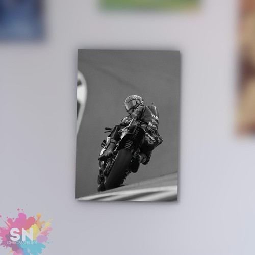 Poster metal moto noir - moto, gp