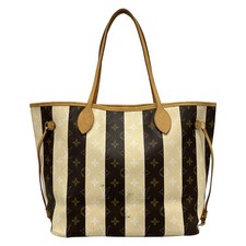 Auth LOUIS VUITTON Neverfull MM M40560 Monogram, Silkscreen Monogram Rayures
