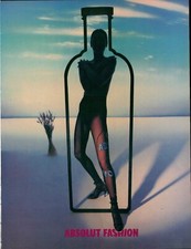 Absolut Vodka Magazine Print Ad Fashion Designer Arts Memorabilia 1990s 16p 1993